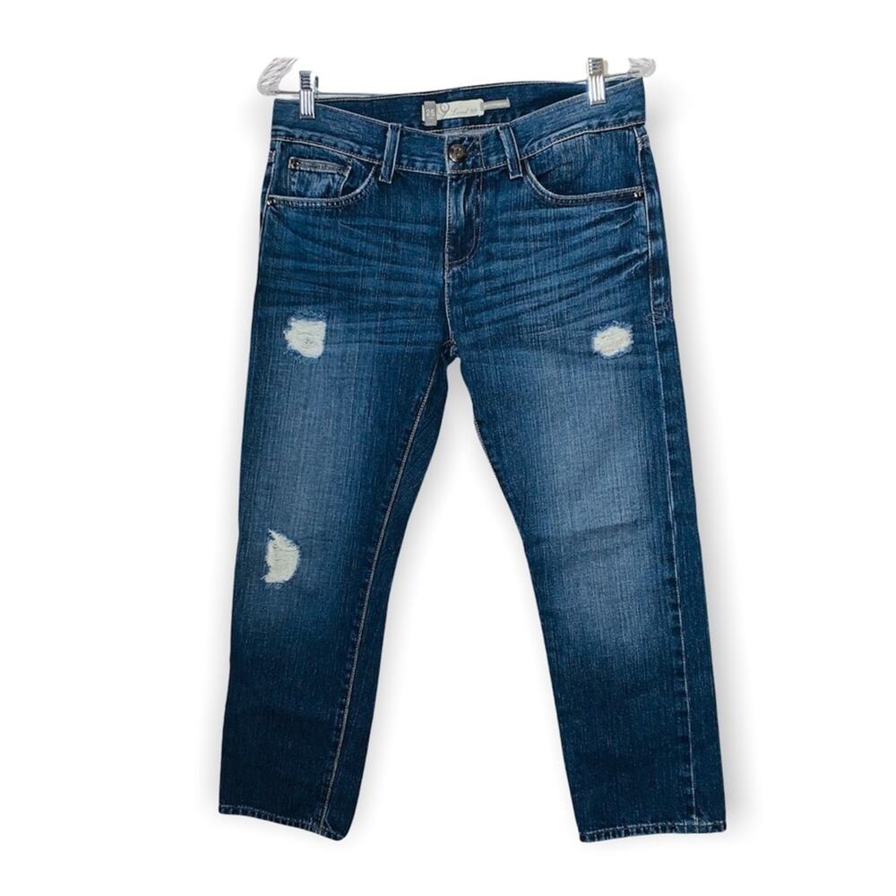 Level 99 Boyfriend Crop Distressed Jeans Size 25 - Picture 2 of 7